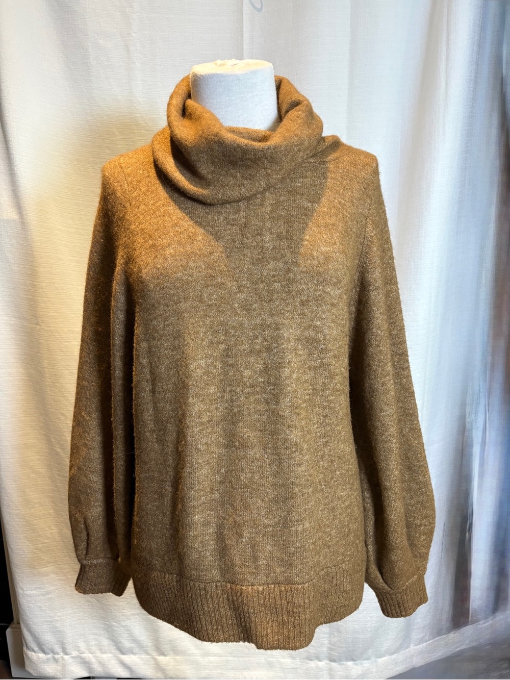 Babaton Camel/Tan Oversized Turtle Neck Sweater